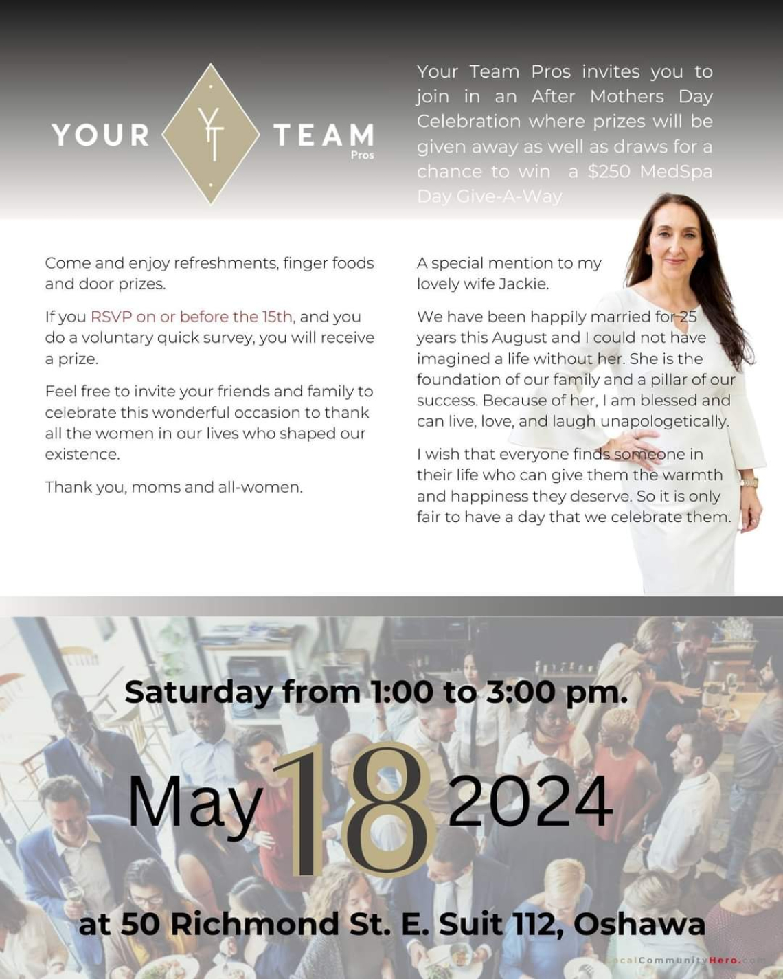Your Team Pros Mother's Day Event